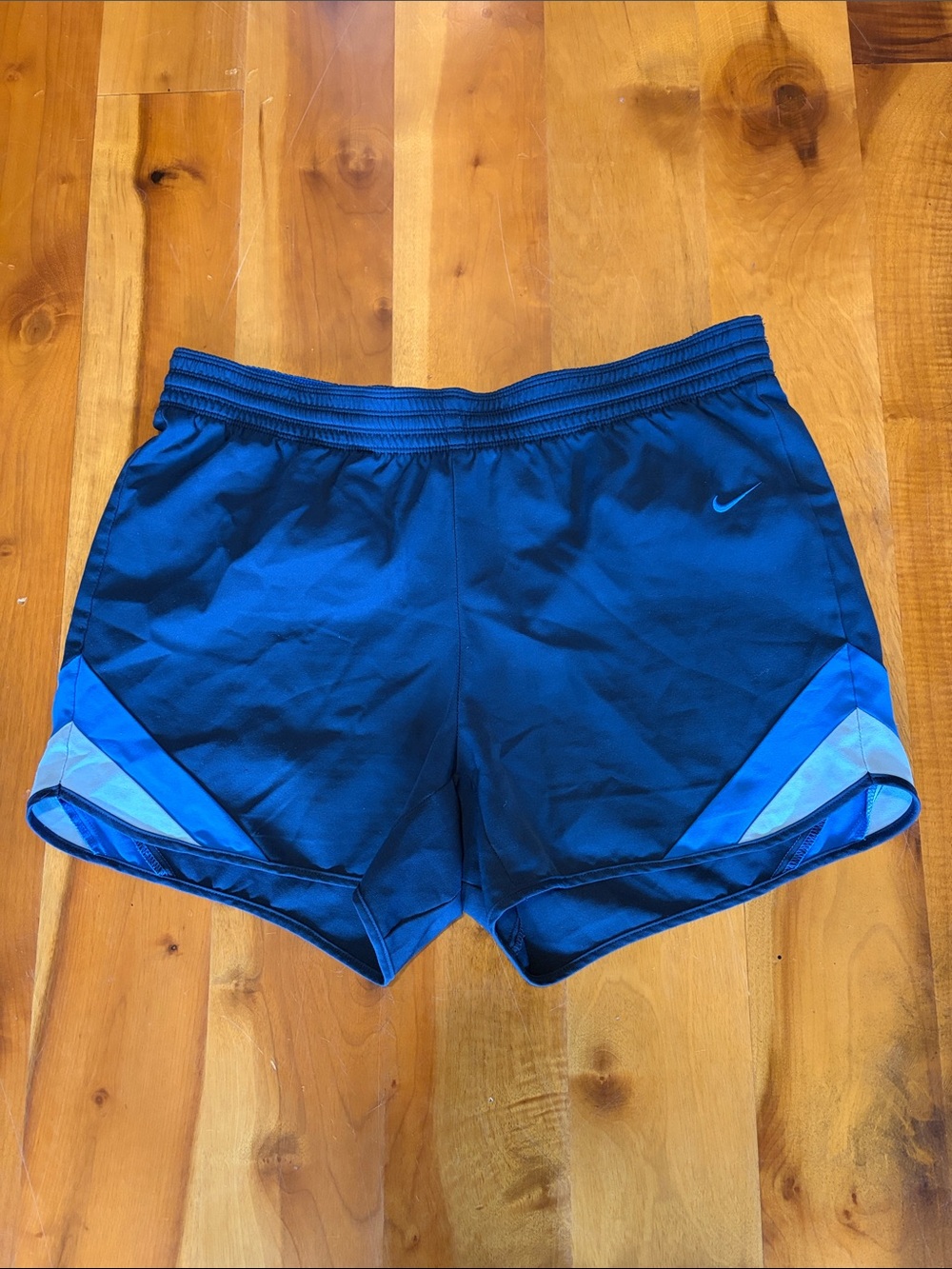 Nike Women’s Navy and Light Blue Athletic Shorts
